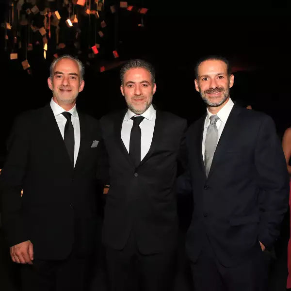 Palermo y Eduardo Yapur con Alberto Sesin