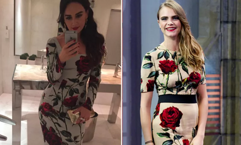 ¿Who wore it better? Las actrices presumen su belleza en este diseño de estampado floral de la marca italiana.