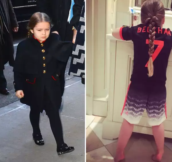 Harper suele inspirarse en los looks de su padre, David Beckham.