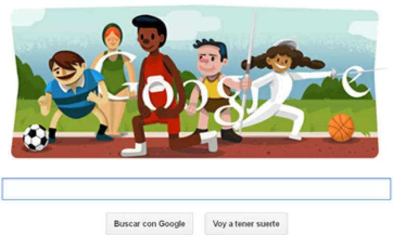 Además de los deportes que Google muestra en su doodle, los Olímpicos incluyen competencias de gimnasia. (Foto tomada de Google.com)