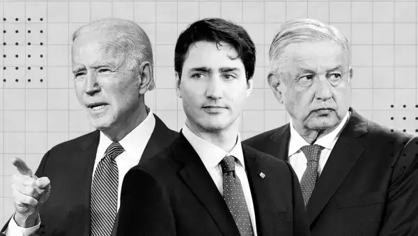 Joe Biden, Justin Trudeau y Andrés Manuel López Obrador. 