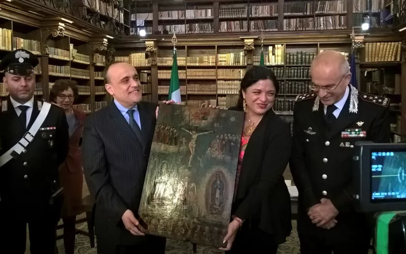 Italia devuelve a México cerca de 600 pinturas ex voto sustraídas ilegalmente