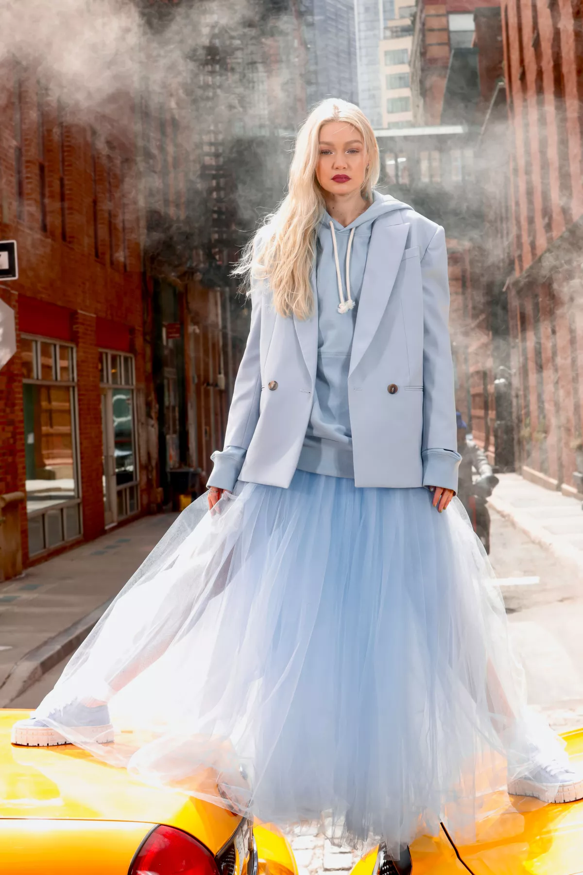 Gigi Hadid filming for 'Maybelline New York', New York, USA - 30 Mar 2022