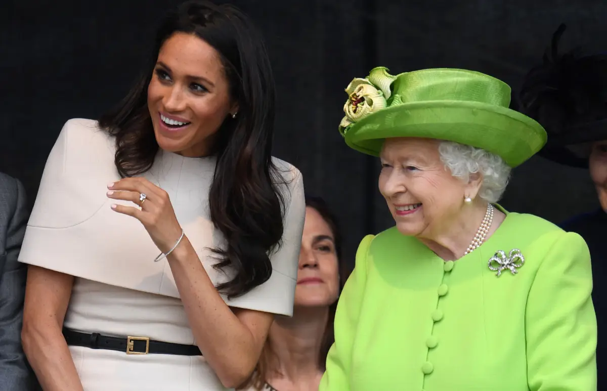 The Duchess Of Sussex Undertakes Her First Official Engagement With  Queen Elizabeth II