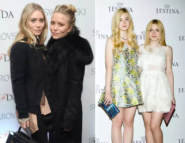 Las gemelas Olsen y las hermanas Fanning estudiaron en la misma escuela.