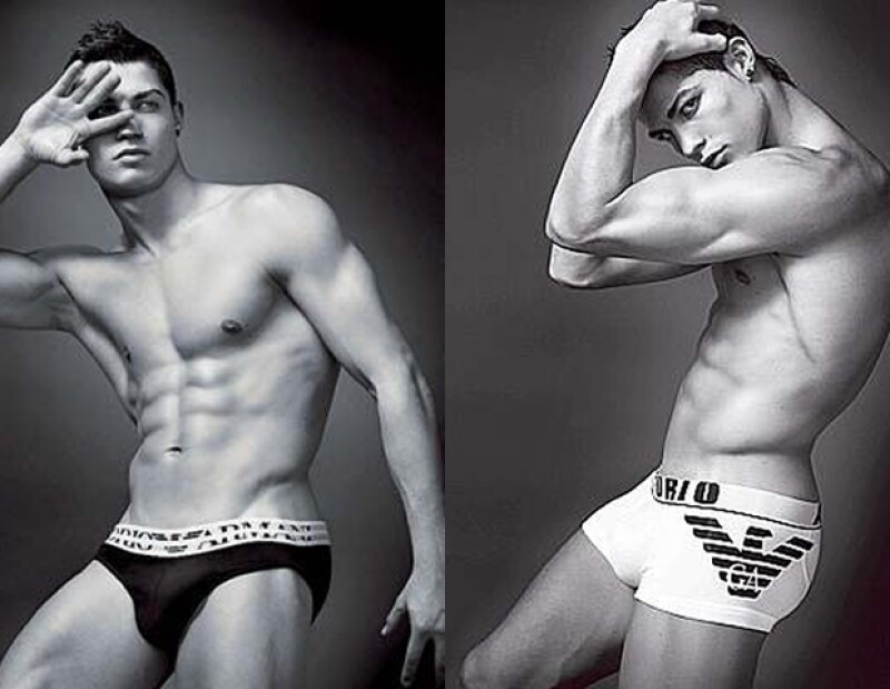Estas son dos de las imágenes que circularon como parte de su campaña para Armani en 2010.