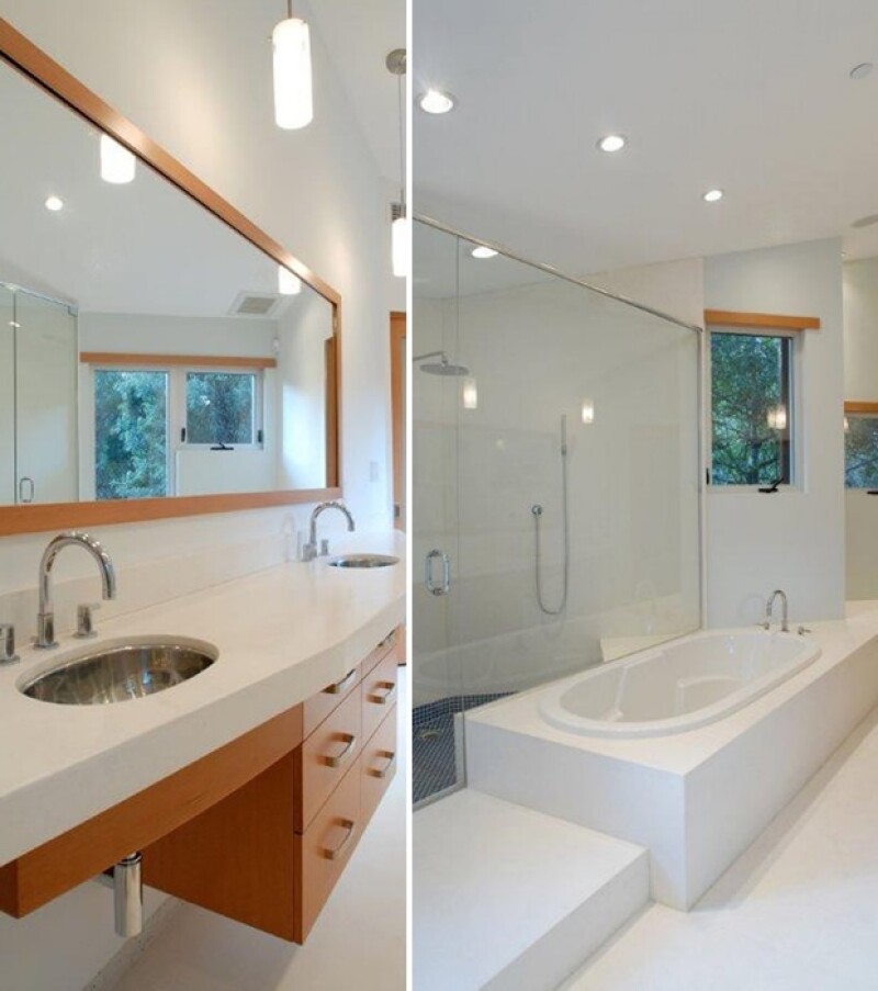 Este es uno de los tres baños con los que cuenta la casa.