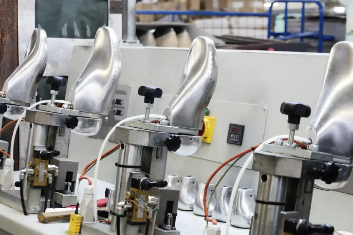 Machines and equipment of the shoe factory
