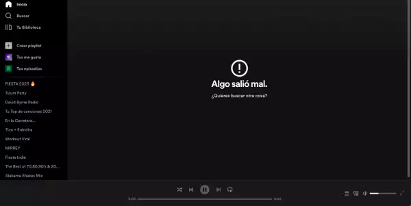 falla el servicio de spotify en méxico