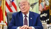 El presidente de los Estados Unidos, Donald Trump, habla a la prensa en la Oficina Oval de la Casa Blanca en Washington, DC, el 3 de junio de 2026.