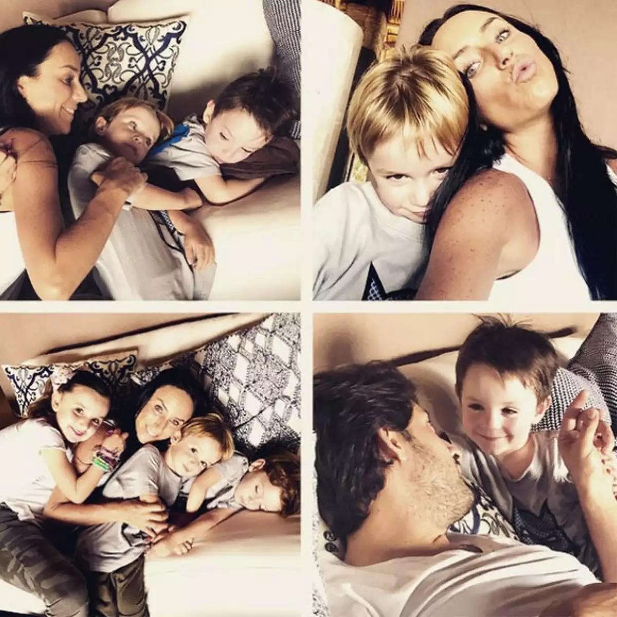 La conductora comparte en sus redes sociales lo bien que su esposo se lleva con sus cinco hijos.