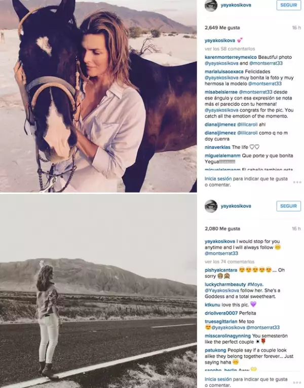 Yaya Kosikova captó tanto los videos como las fotografías en las que Montserrat es protagonista. Pero además le demostró el gran amor que le tiene con sus pies de foto.
