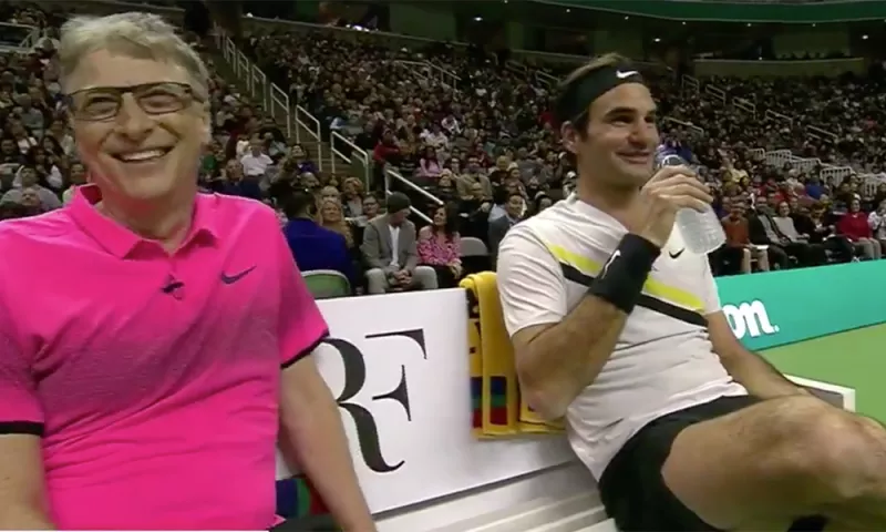 Roger Federer y Bill Gates