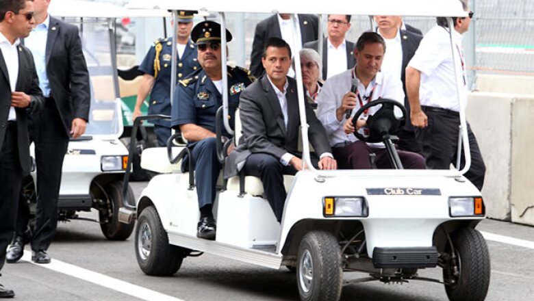 El presidente Enrique Peña Nieto acudió al Autódromo Hermanos Rodríguez a unos días de que se realice el evento de la Fórmula 1.