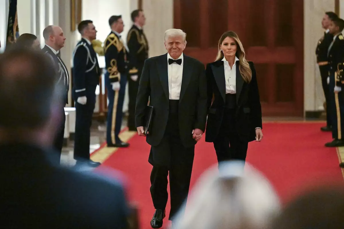 Donald Trump y Melania Trump en el Governors Ball 2025