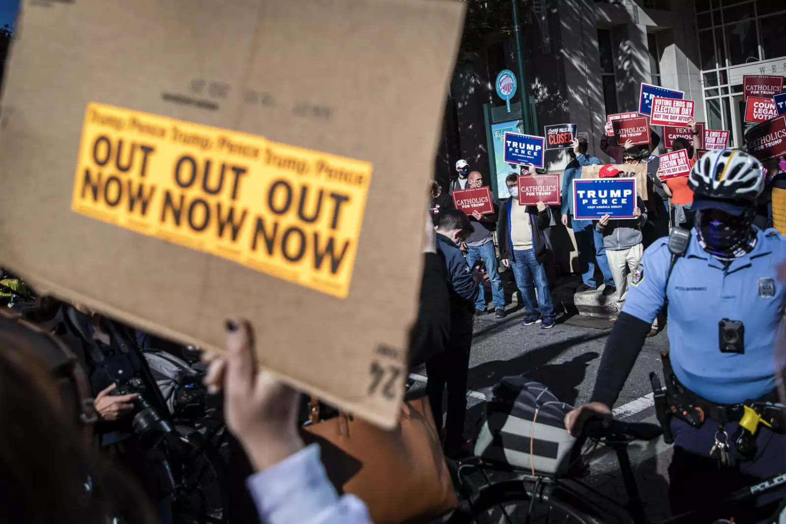 Protests Continue In Philadelphia As Pennsylvania Counts Votes