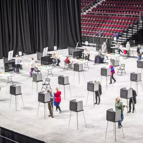 Across The U.S. Voters Flock To The Polls On Election Day