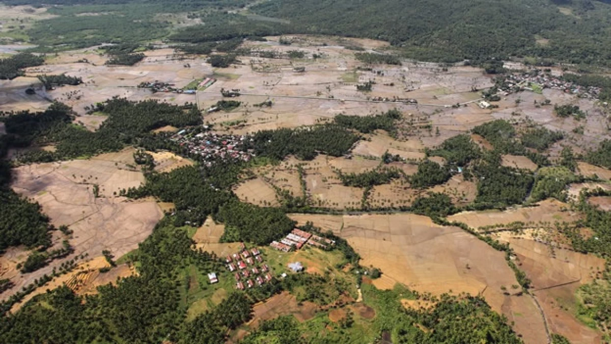 Region de Guinsaugon afectada por las lluvias