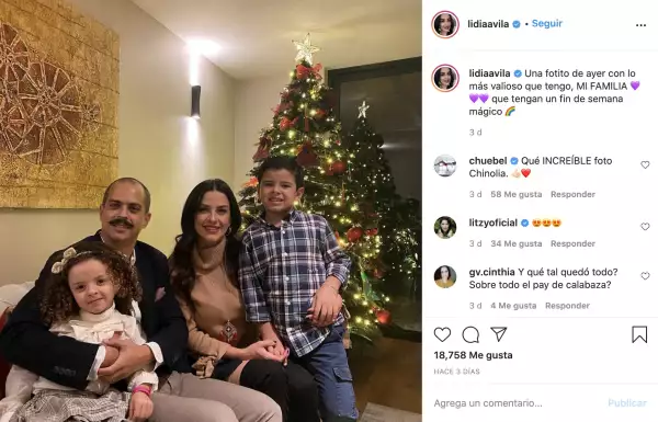 Lidia Ávila y su familia