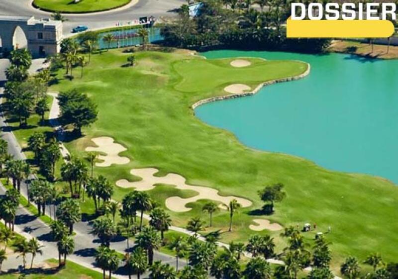 Campo de golf-pleca