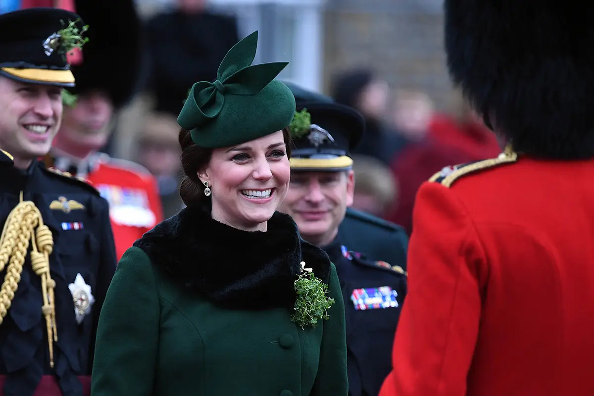 The Duke And Duchess Of Cambridge Attend The Irish Guards St Patrick's Day Parade
