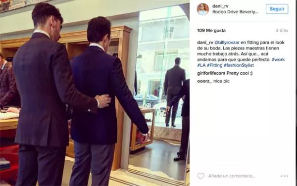 El novio dio un sneak peek de lo que podría ser su traje.