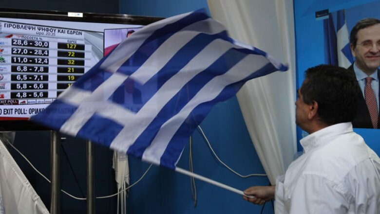 Los partidos políticos a favor del rescate financiero de Grecia, liderados por Nueva Democracia, se llevaron la mayoría parlamentaria en las elecciones del domingo, dando alivio a un mundo que se preparaba para una nueva turbulencia financiera.