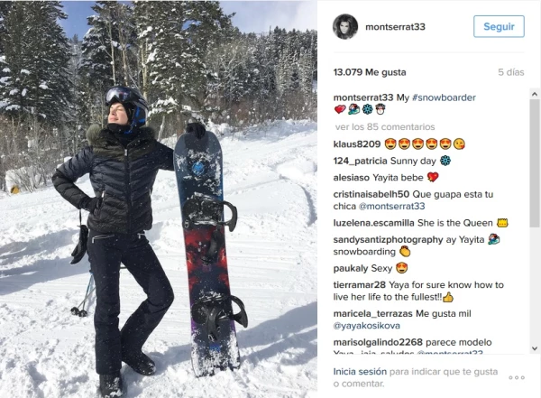 Yaya Kosikova en la nieve