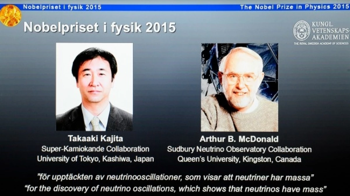 Takaaki Kajita Arthur B. McDonald Nobel Fisica
