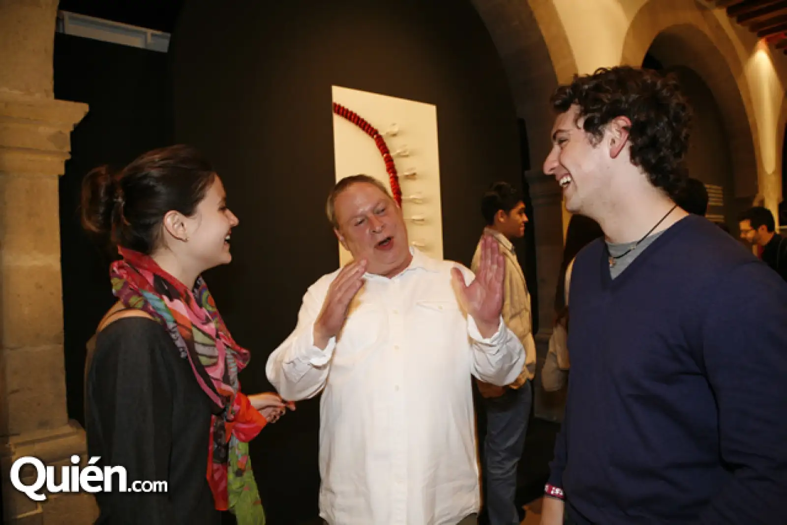 Sofía y Hugo Scherr con Juan Pablo Solórzano