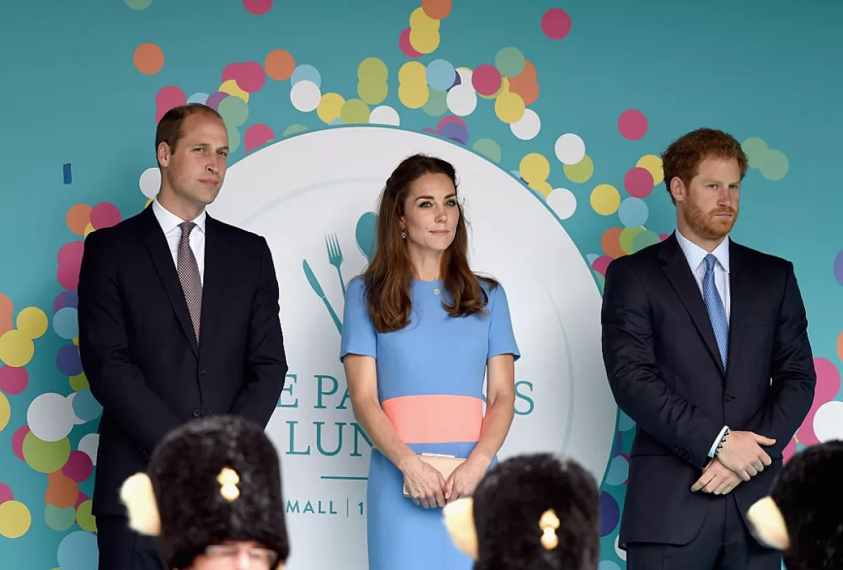 Príncipe William, Kate Middleton y el príncipe Harry 