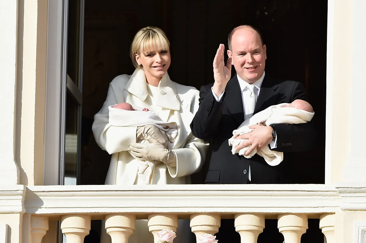Official Presentation Of The Monaco Twins : Princess Gabriella of Monaco  And Prince Jacques of Monaco At The Palace Balcony