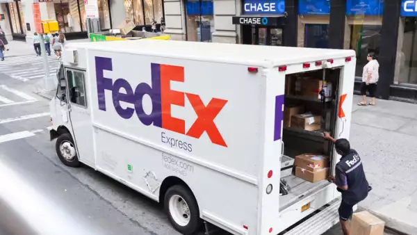 FedEx Express truck in New York City