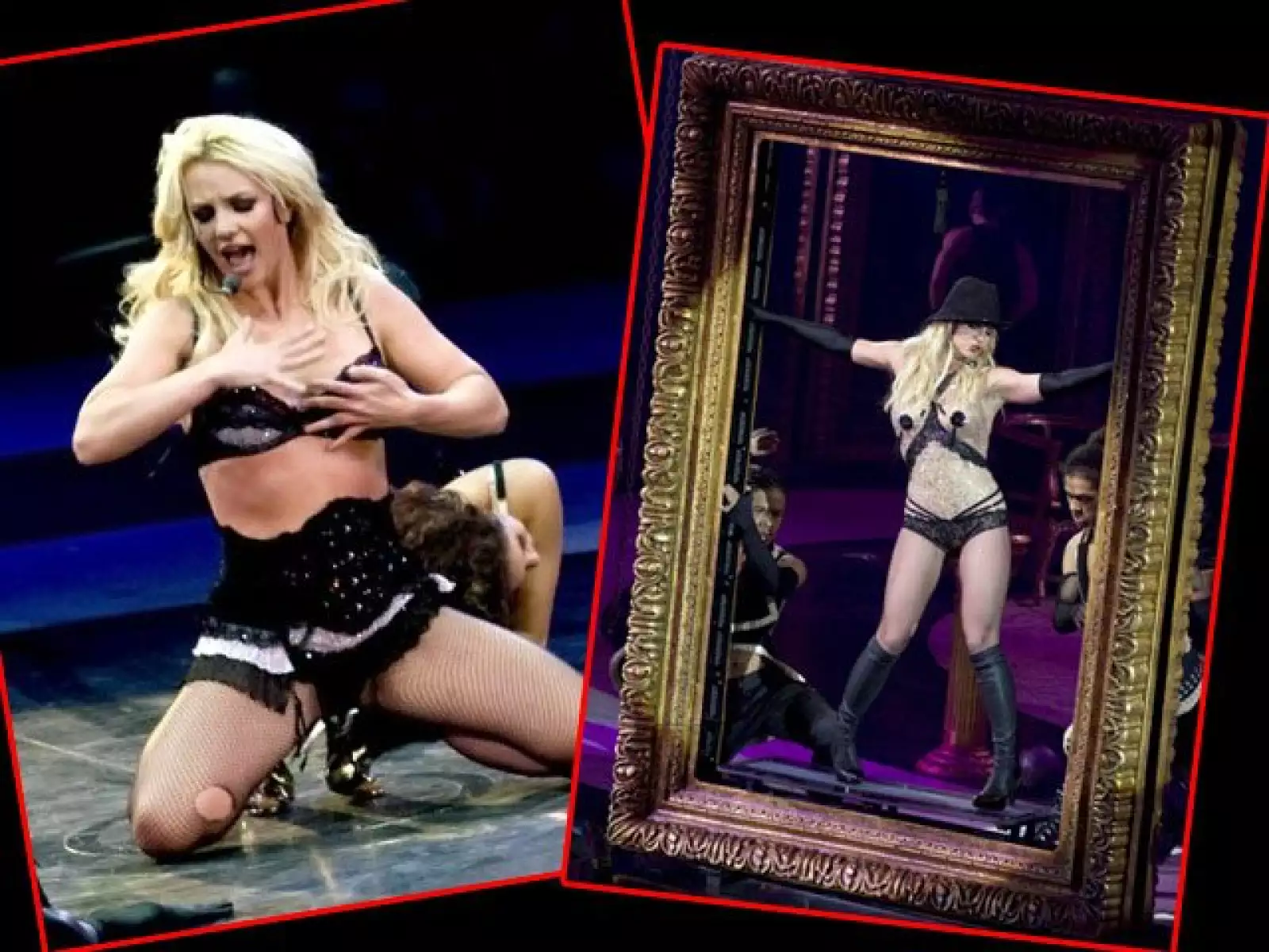 Britney en su ultima gira para presentar Circus,  salió vestida como domadora.