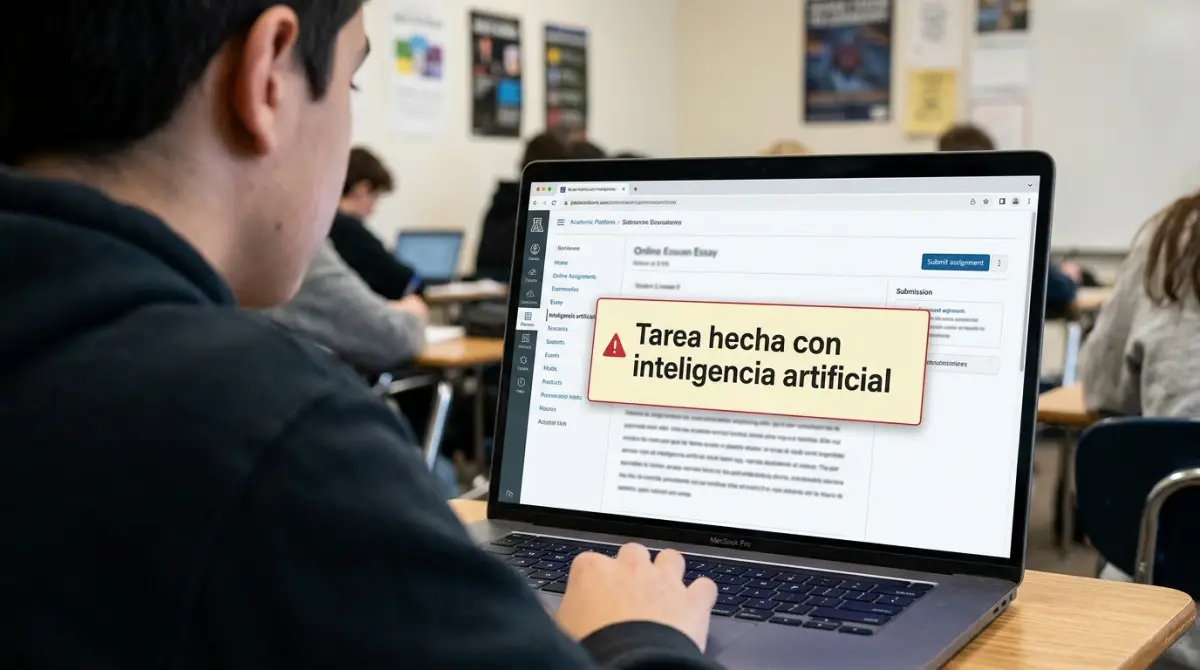 Alumno de preparatoria sube una tarea a la plataforma de su escuela y esta la detecta como inteligencia artificial.