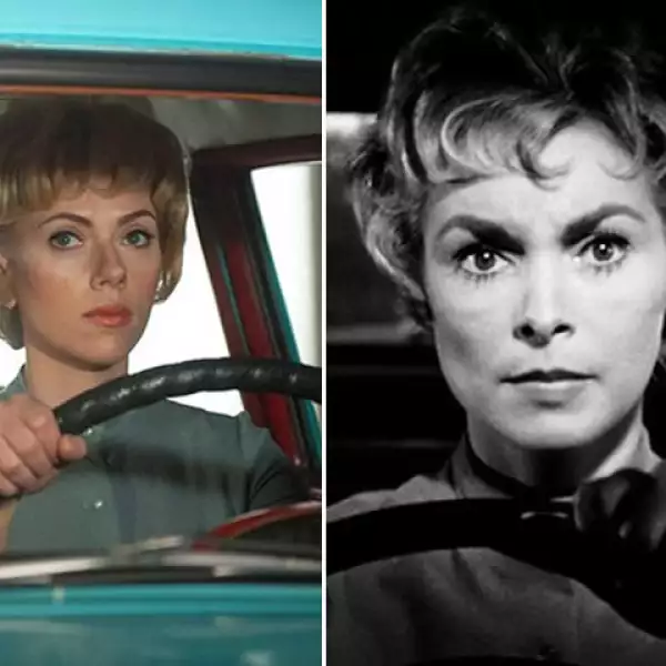 Scarlett Johansson, de 27 años, da vida a Marion Crane personaje representado por Janet Leigh en el emblemático filme de Hitchcock, Phsyco.