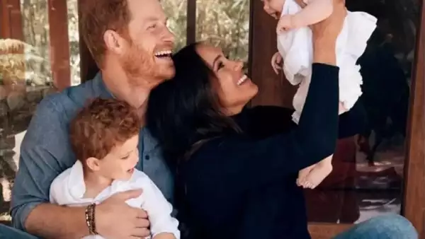 Príncipe Harry, Archie Harrison, Meghan Markle y Lilibet Diana