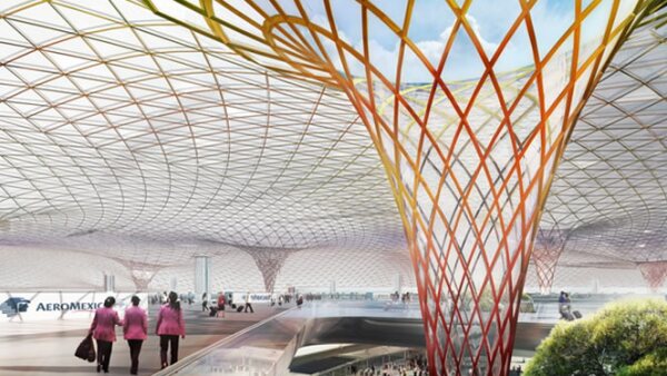 El aeropuerto no tendrá un techo convencional, ni paredes verticales y tampoco columnas normales, según uno de sus diseñadores, Norman Foster.