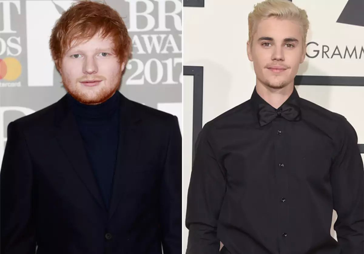 Ed Sheeran y Justin Bieber