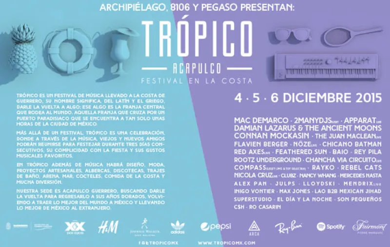 Acapulco vive y en esta tercera edición del festival de música no decepcionará con el talento artístico del 4 al 6 de diciembre. Aquí lo imperdible.
