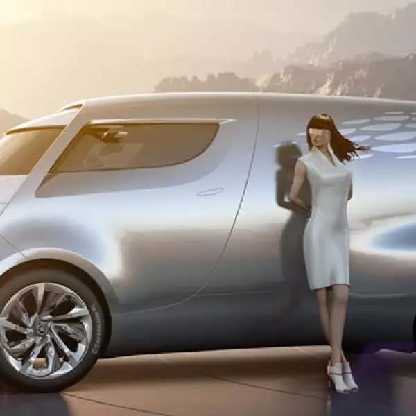 Se destaca el exterior de estilo blindado, el frente angosto, la posición del conductor separada de los pasajeros y las múltiples configuraciones de asientos.