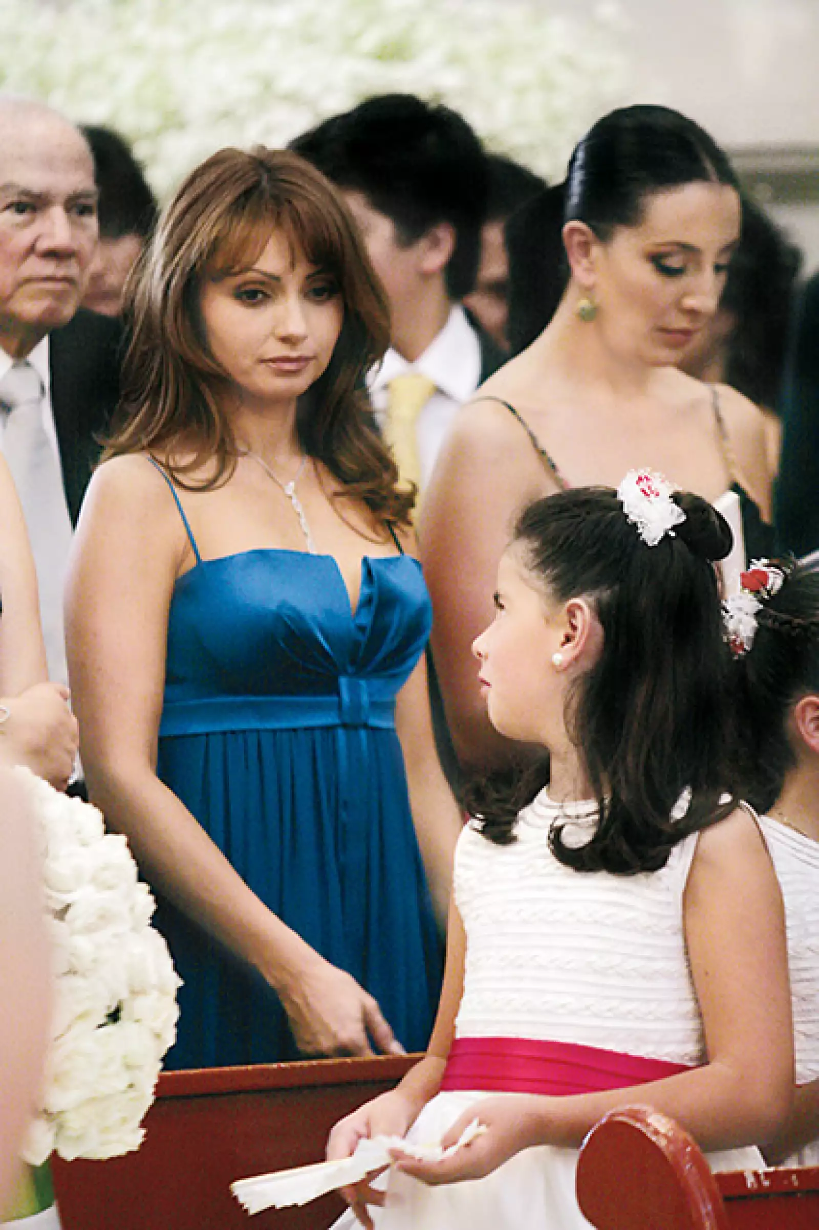 En la boda de su tía Cecilia Peña.