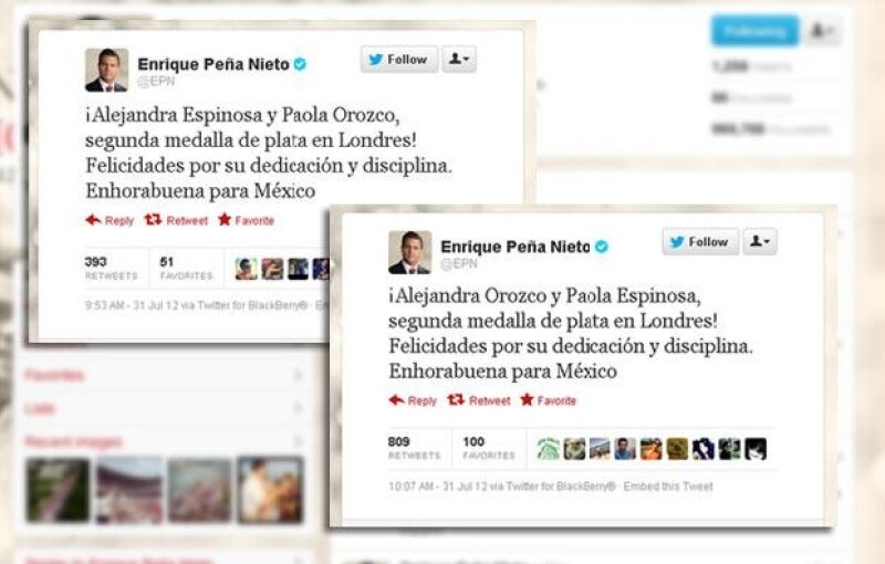 El ex Gobernador del Estado de México felicitó a las medallistas olímpicas por Twitter, sin embargo cometió un gran error con los nombres de las clavadistas.