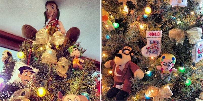Así lucía el árbol de Navidad en casa de Graciela, madre de Ana Lorena y una de los seis hijos que tuvo el comediante.