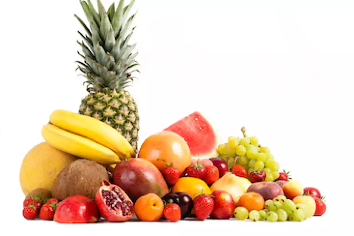 colorful isolated fruits composition