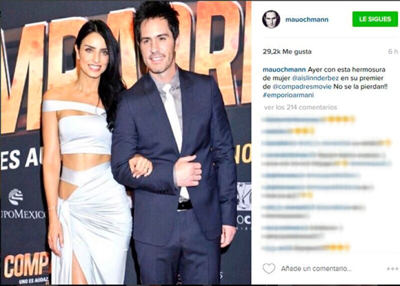 Orgulloso de su futura esposa, Mauricio compartió esta foto en Instagram.