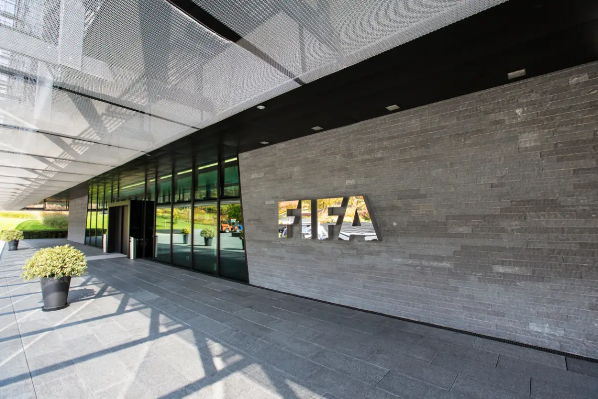 The entrance of the FIFA headquarter in Zurich