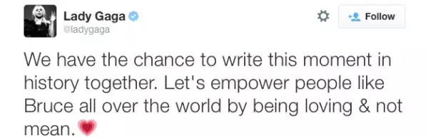 Lady Gaga fue otra celeb en apoyar la decisión del ex medallista.