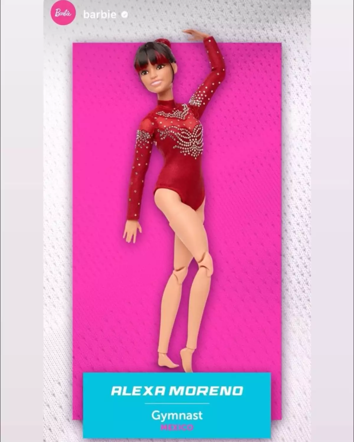 Barbie lanza una muñeca de la gimnasta mexicana Alexa Moreno