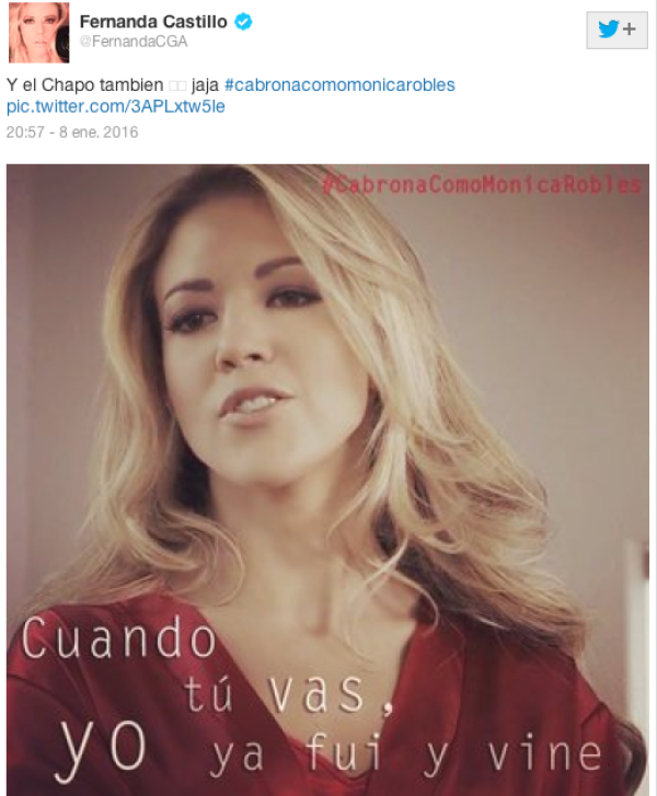 La actriz tomó la noticia publicándola inspirada en uno de sus personajes.